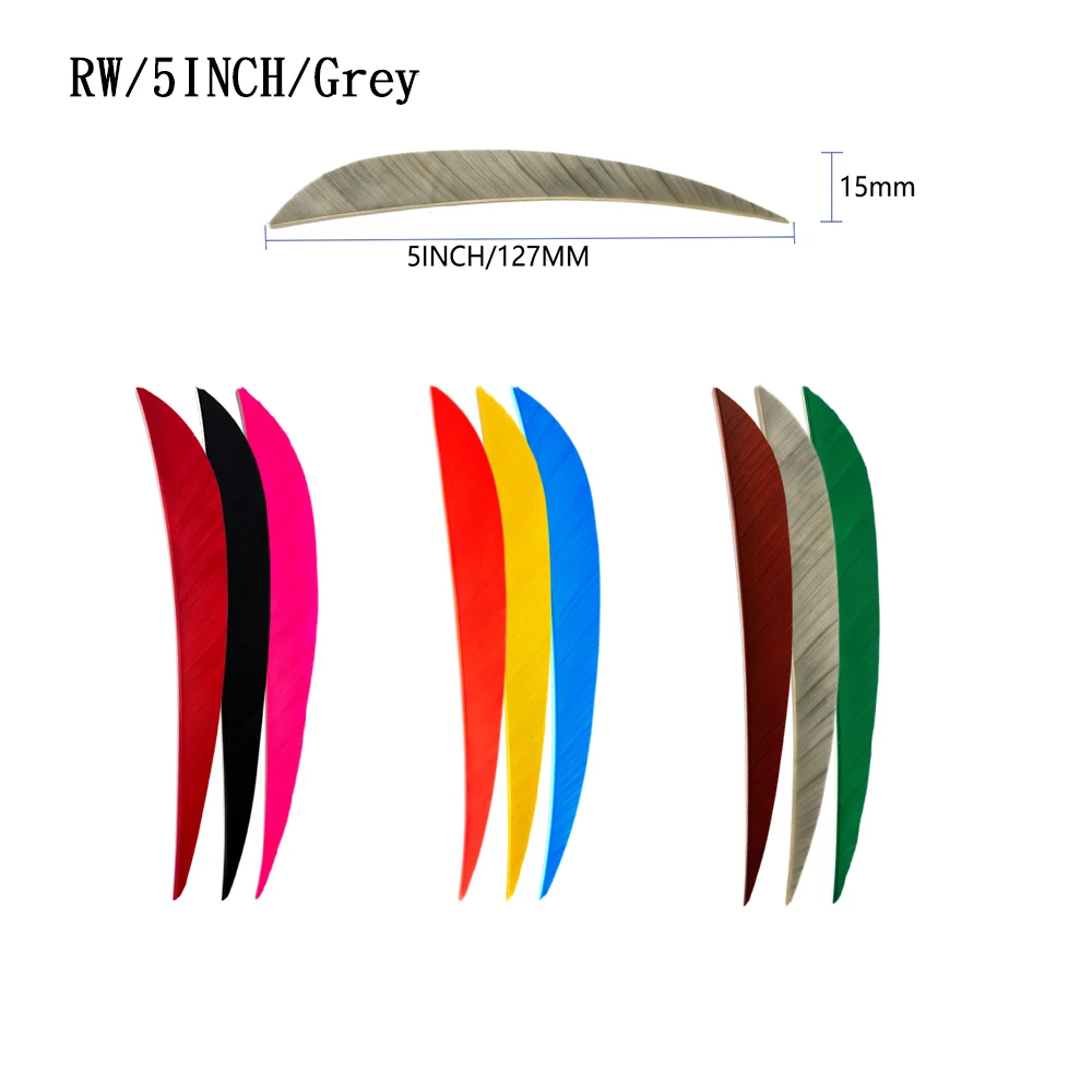 50Pcs 5 Inch Water Drop RW Turkey Feather Arrow Fletching DIY Archery Accessories for American Longbow Recurve Traditional Bow
50Pcs 5 Inch Water Drop RW Turkey Feather Arrow Fletching DIY Archery Accessories for American Longbow Recurve Traditional Bow