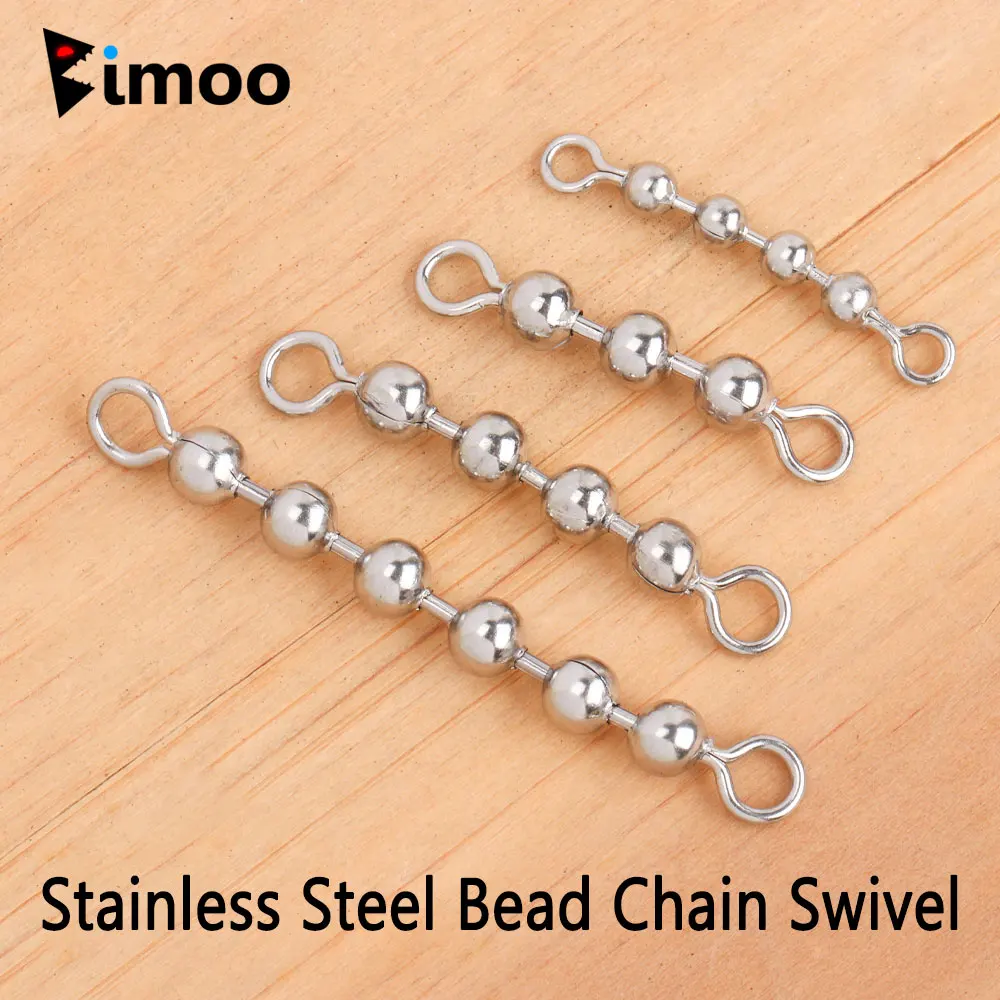 Bimoo 5pcs Stainless Steel Fishing Bead Chain Swivel Steelhead DIY Catfish Rolling Rig Saltwater Trolling Solid Ring Connector
Bimoo 5pcs Stainless Steel Fishing Bead Chain Swivel Steelhead DIY Catfish Rolling Rig Saltwater Trolling Solid Ring Connector