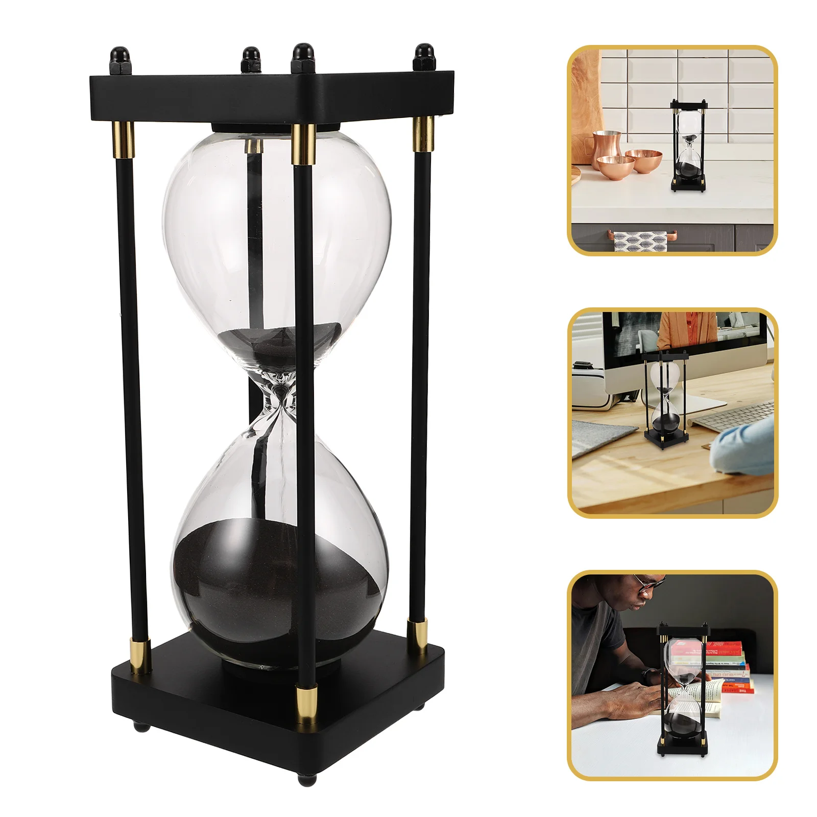 Vintage 60 Minute Hourglass Timer Glass Sand Clock for Meditation Cooking Study Decorative Time Management Accessory
Vintage 60 Minute Hourglass Timer Glass Sand Clock for Meditation Cooking Study Decorative Time Management Accessory