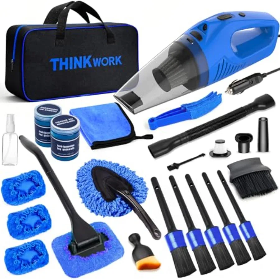Car Cleaning Kit Car Detailing Kit, Car Cleaning Kit Interior Cleaner with High Power Blue Handheld Vacuum Cleaner, Brush Sets,
Car Cleaning Kit Car Detailing Kit, Car Cleaning Kit Interior Cleaner with High Power Blue Handheld Vacuum Cleaner, Brush Sets,