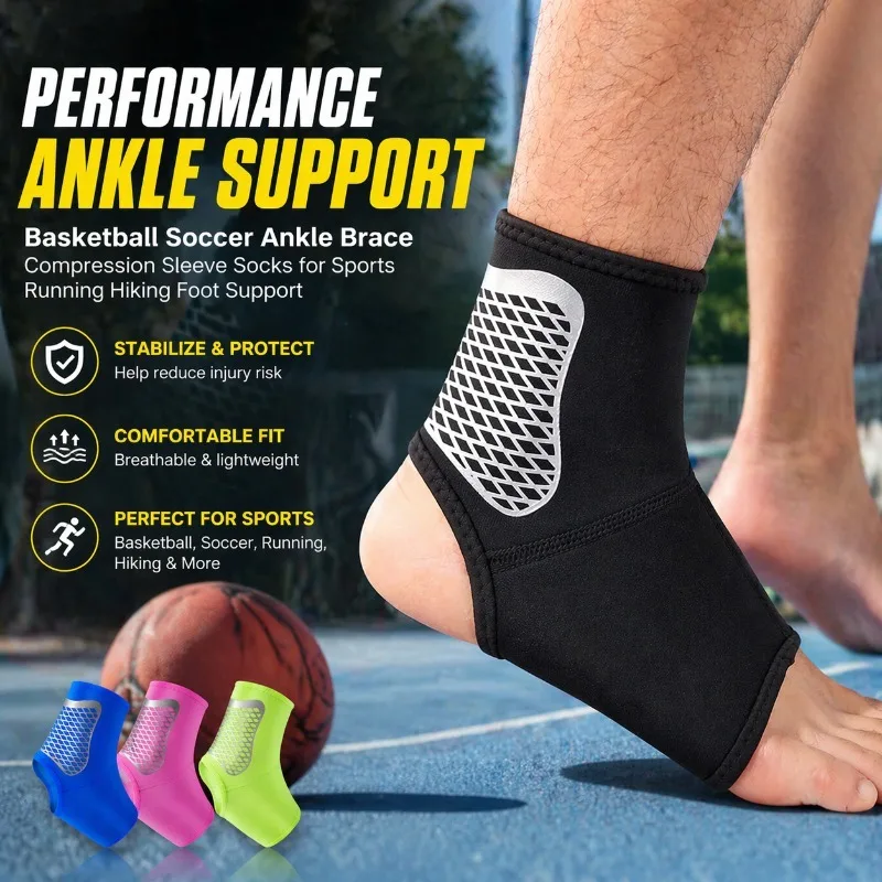Basketball Soccer Ankle Brace Compression Sleeve Socks for Sports Running Hiking Foot Support
Basketball Soccer Ankle Brace Compression Sleeve Socks for Sports Running Hiking Foot Support