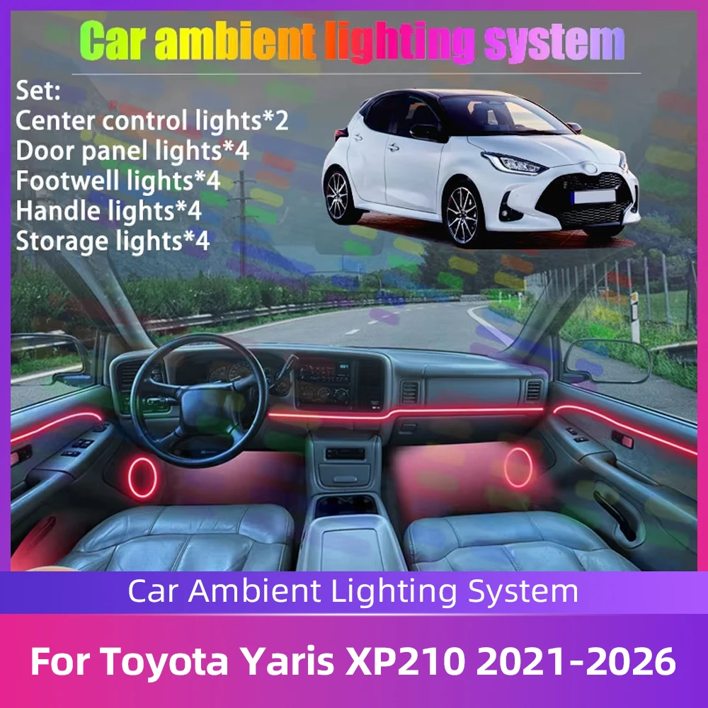 Комплект атмосферной подсветки Symphony для салона автомобиля (акриловая полоса, скрытая установка) для Toyota Yaris XP210, Mazda2 Hybrid 2021-2026, 2/18 в 1
Комплект атмосферной подсветки Symphony для салона автомобиля (акриловая полоса, скрытая установка) для Toyota Yaris XP210, Mazda2 Hybrid 2021-2026, 2/18 в 1