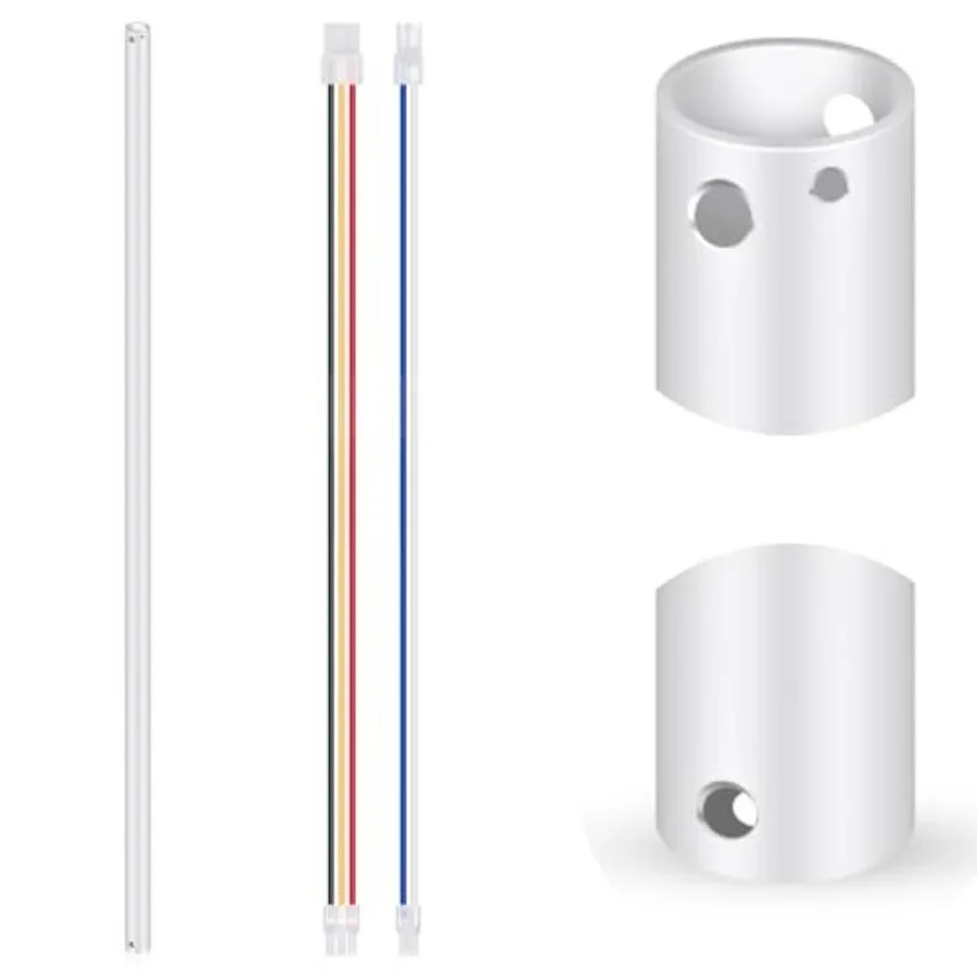Ceiling Fan Downrod with Extension Cord 4 Feet Downrod for Ceiling Fan 1 Outside Diameter Not Threaded Suitable for a Wide Rang
Ceiling Fan Downrod with Extension Cord 4 Feet Downrod for Ceiling Fan 1 Outside Diameter Not Threaded Suitable for a Wide Rang