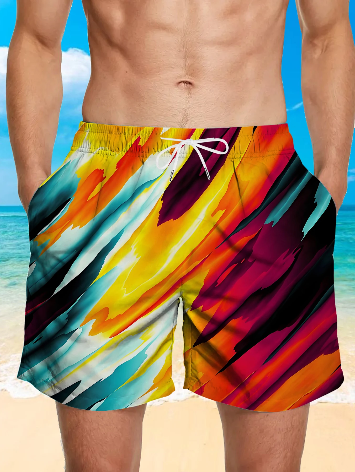 Polyester Quick Dry Men Shorts Retro Full Digital Print Beach Casual Board Pants
Polyester Quick Dry Men Shorts Retro Full Digital Print Beach Casual Board Pants