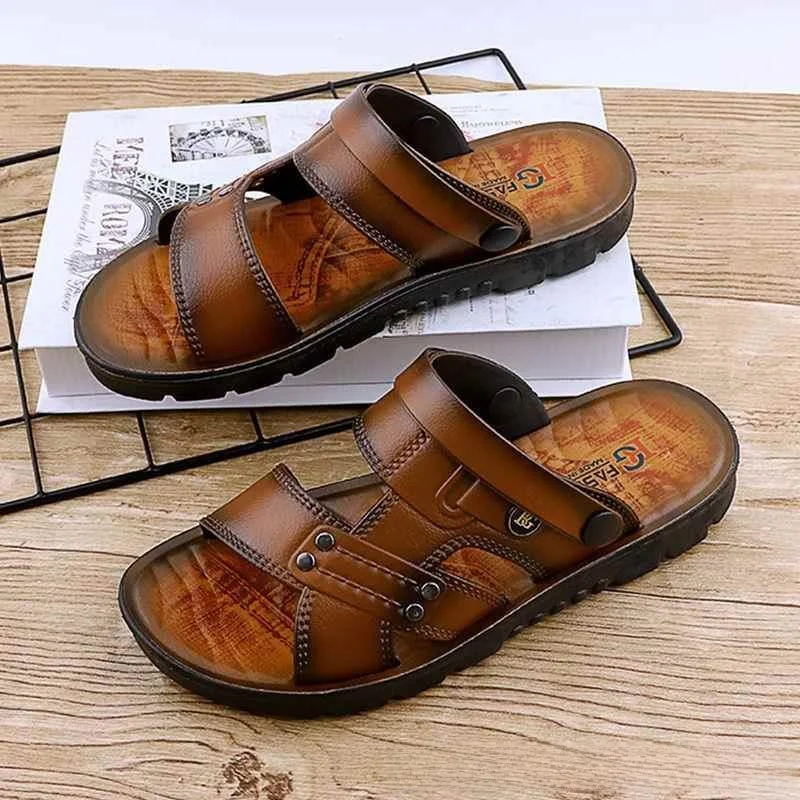 Casual Men's Sandals Summer Outdoor Wear Soft Bottom Beach Shoes Spray Oil Two-Use Male Slippers Fashionable Polyester Upgraded
Casual Men's Sandals Summer Outdoor Wear Soft Bottom Beach Shoes Spray Oil Two-Use Male Slippers Fashionable Polyester Upgraded