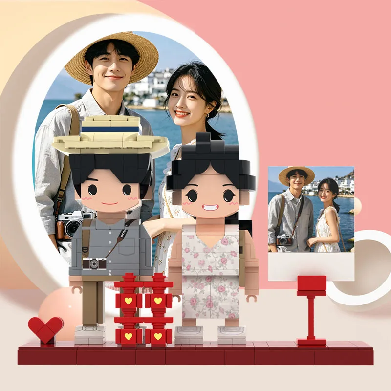 Custom Couple Brick Figures Double Happiness Decor Personalized Photo Building Blocks Set Romantic Wedding Keepsake Gift
Custom Couple Brick Figures Double Happiness Decor Personalized Photo Building Blocks Set Romantic Wedding Keepsake Gift