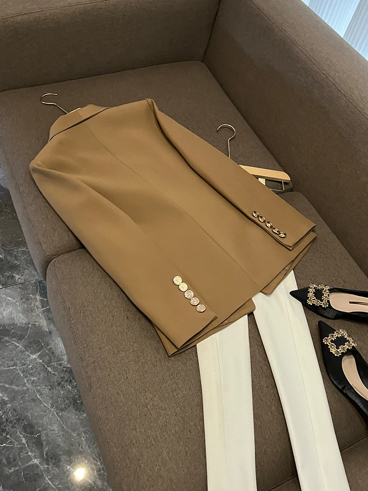 Новое коричневое пальто с воротником-стойкой, закрывающее талию, Profional Sle Commute Faion, длинный костюм из чистого хлопка с двойными пуговицами
Новое коричневое пальто с воротником-стойкой, закрывающее талию, Profional Sle Commute Faion, длинный костюм из чистого хлопка с двойными пуговицами