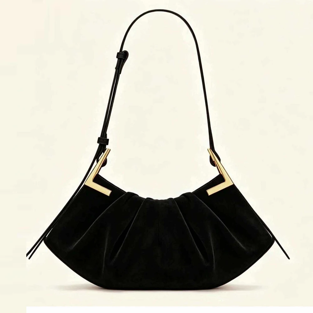 Fashion Velvet Women Shoulder Bag Luxury Ruched Purses and Handbags Designer Bags for Women Faux Suede Underarm Bag NEW Tote
Fashion Velvet Women Shoulder Bag Luxury Ruched Purses and Handbags Designer Bags for Women Faux Suede Underarm Bag NEW Tote