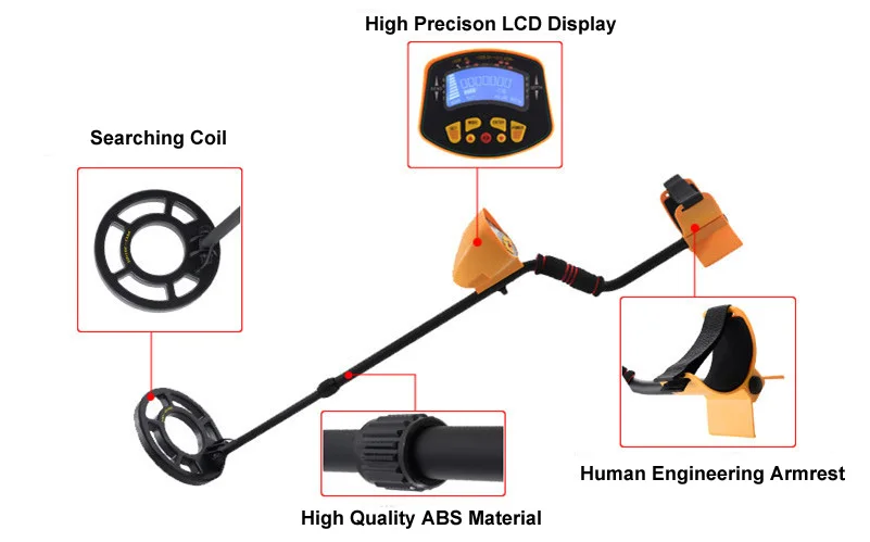 Gold Metal Detector MD-3010 Underground Metal Detector Gold Detecting Device With LCD Display
Gold Metal Detector MD-3010 Underground Metal Detector Gold Detecting Device With LCD Display