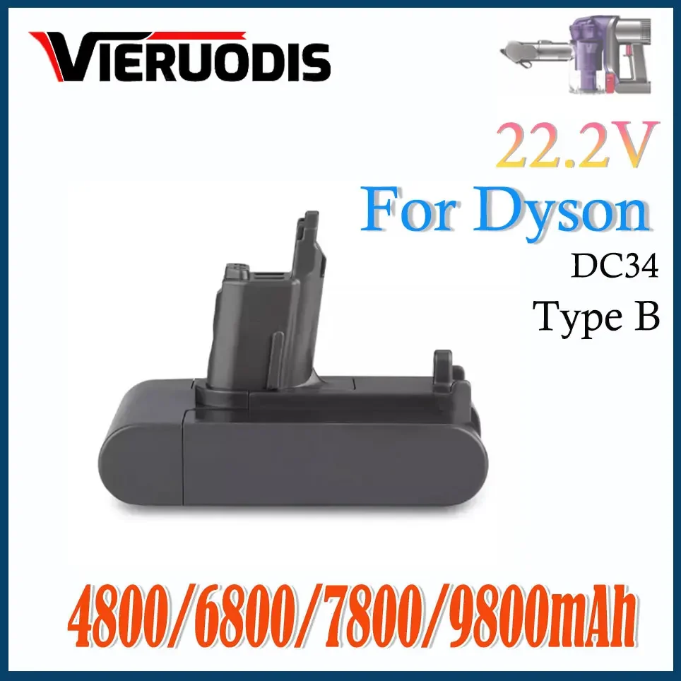 DC31 Type-B Battery 22.2V 4.8/6.8/7.8/9.8Ah Li-ion Vacuum Battery for Dyson DC35/45 DC31B/34/44 Animal DC56/57 (Only Fit Type B)
DC31 Type-B Battery 22.2V 4.8/6.8/7.8/9.8Ah Li-ion Vacuum Battery for Dyson DC35/45 DC31B/34/44 Animal DC56/57 (Only Fit Type B)