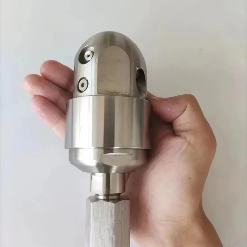 Factory 2-6inch High Pressure Water Jet Cleaning Machine Bend Pipeline Rotating Sewer Dredge Spraying Jetter Cleaning Nozzle
Factory 2-6inch High Pressure Water Jet Cleaning Machine Bend Pipeline Rotating Sewer Dredge Spraying Jetter Cleaning Nozzle