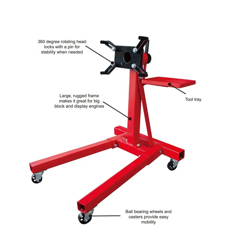 2000LBS Heavy Duty UE-2L Engine Stand - Adjustable Car Repair Frame with 360° Rotation & Locking Wheels for Workshop Use
2000LBS Heavy Duty UE-2L Engine Stand - Adjustable Car Repair Frame with 360° Rotation & Locking Wheels for Workshop Use