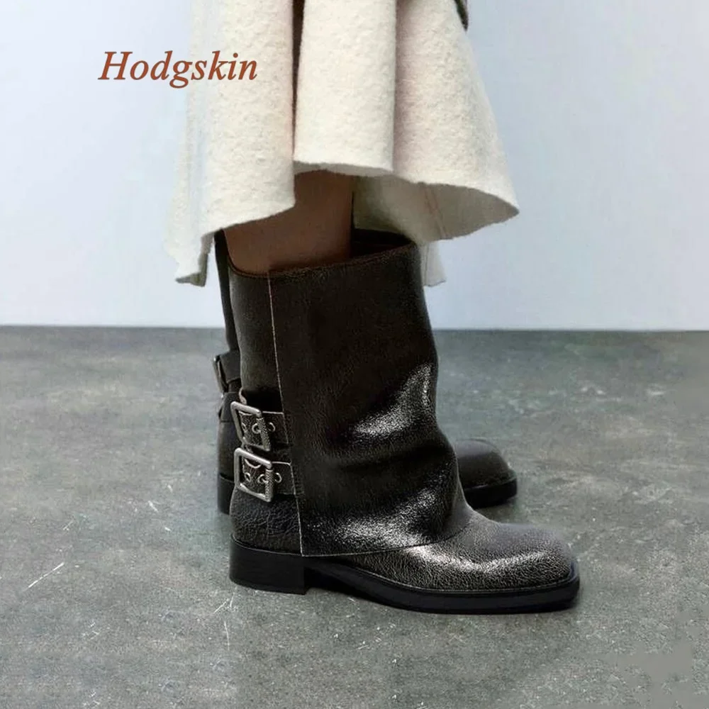 Belt Buckle Metal Decoration Women Boots Chunky Heel Slip On Square Toe Boots Solid Black Mid Calf Newest Fashion Casual Boots
Belt Buckle Metal Decoration Women Boots Chunky Heel Slip On Square Toe Boots Solid Black Mid Calf Newest Fashion Casual Boots