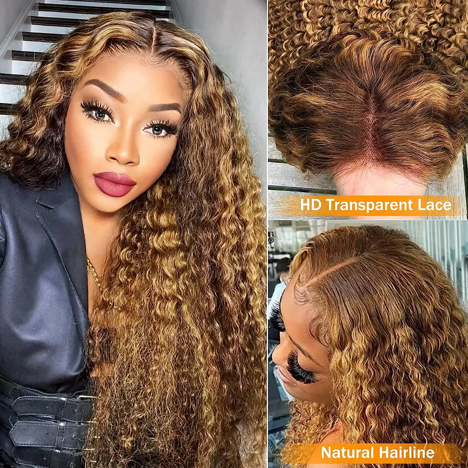 34 40 Inch Highlight Ombre HD Lace Front Wig Water Wave Human Hair Wigs Honey Blonde Colored HD Deep Wave Frontal Wigs For Women
34 40 Inch Highlight Ombre HD Lace Front Wig Water Wave Human Hair Wigs Honey Blonde Colored HD Deep Wave Frontal Wigs For Women