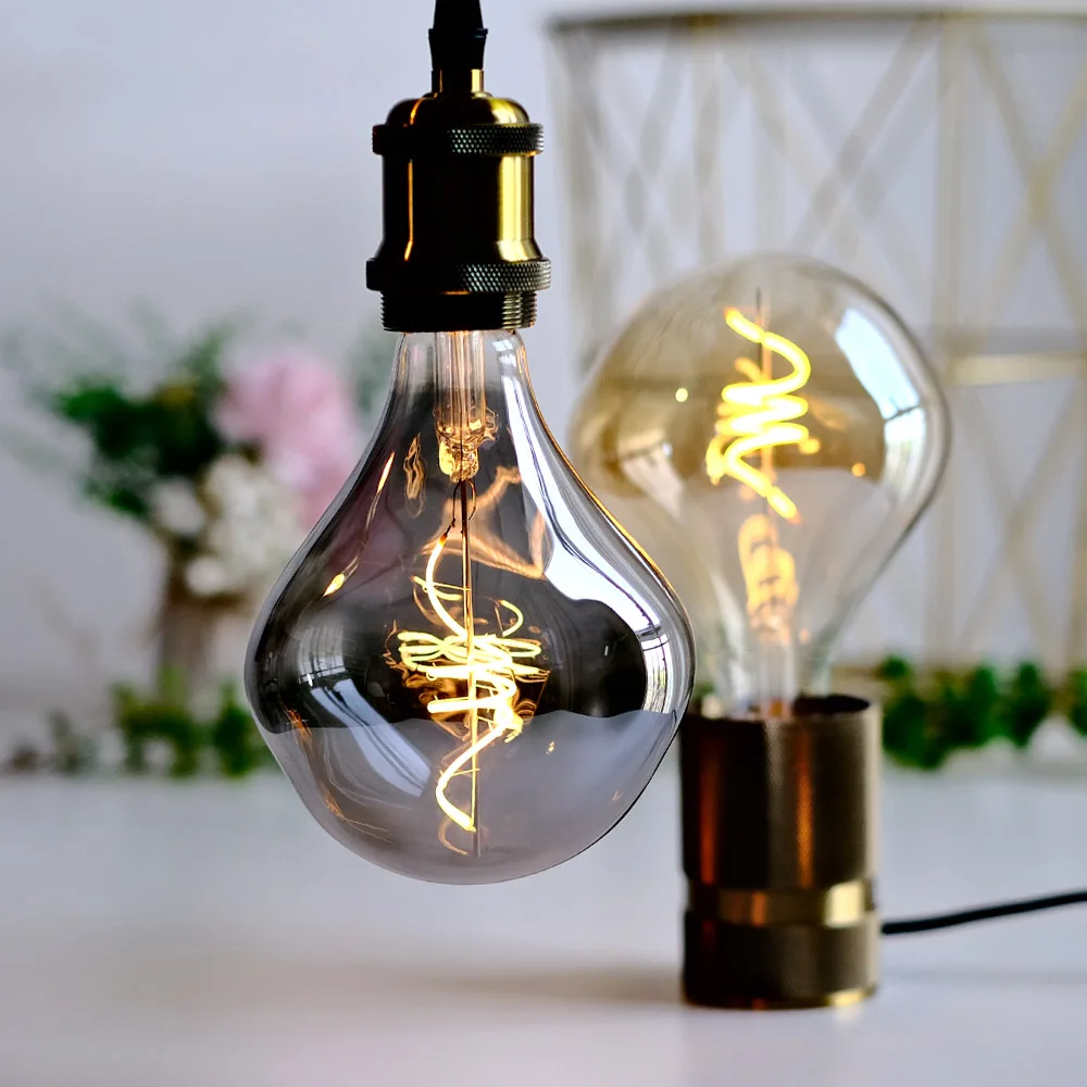 TIANFAN G125 Alien Edison LED Bulb, 4W (25W Eq), 2000K Warm Light, Dimmable, 110V/220V, Amber/Smoke, Retro Spiral Filament Desig
TIANFAN G125 Alien Edison LED Bulb, 4W (25W Eq), 2000K Warm Light, Dimmable, 110V/220V, Amber/Smoke, Retro Spiral Filament Desig