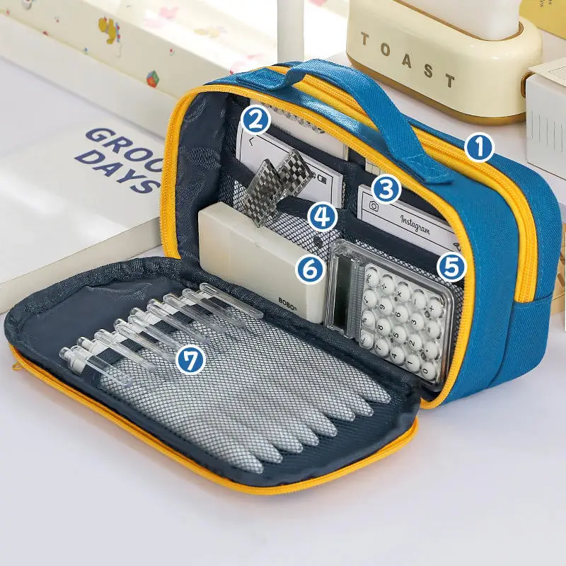Large Capacity Pencil Case Universal Simple Multi-layer Stationery Bag Flip Cover Handheld Storage Pencil Bags
Large Capacity Pencil Case Universal Simple Multi-layer Stationery Bag Flip Cover Handheld Storage Pencil Bags