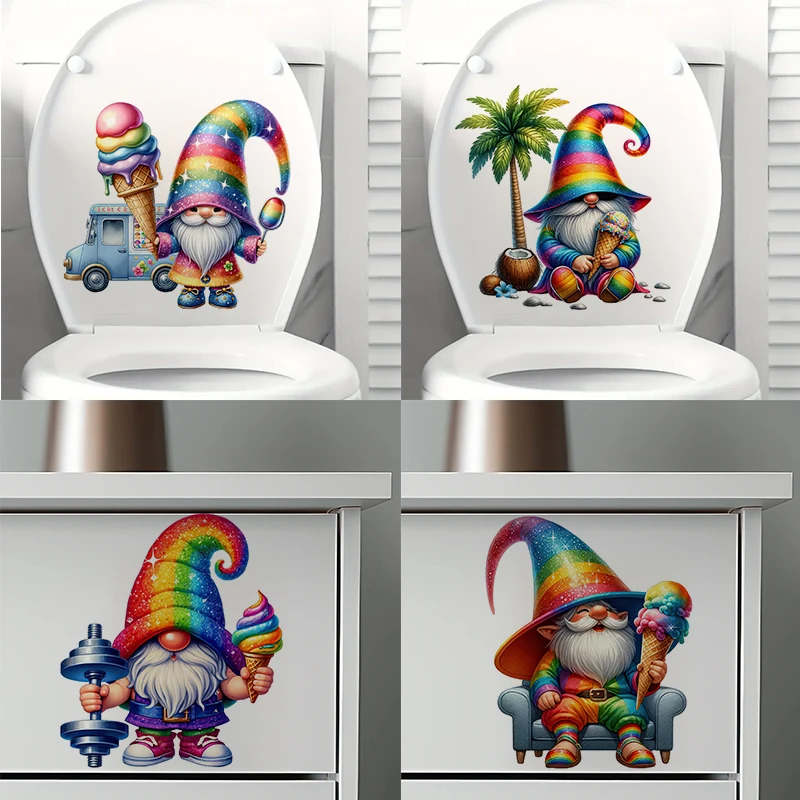 KT318# Colorful Gnome Toilet Stickers, Bright Wall for Home, Cabinet, Door,Refrigerator Decoration, Vinyl Car Decals
KT318# Colorful Gnome Toilet Stickers, Bright Wall for Home, Cabinet, Door,Refrigerator Decoration, Vinyl Car Decals