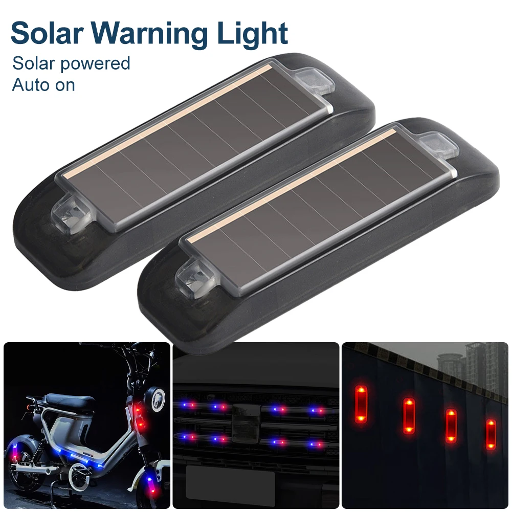 12V Car LED Light Solar Powered Bicycle Motorcycles Warning Light Red Blue LED Side Marker Lights Anti Rear End Car Warning Lamp
12V Car LED Light Solar Powered Bicycle Motorcycles Warning Light Red Blue LED Side Marker Lights Anti Rear End Car Warning Lamp