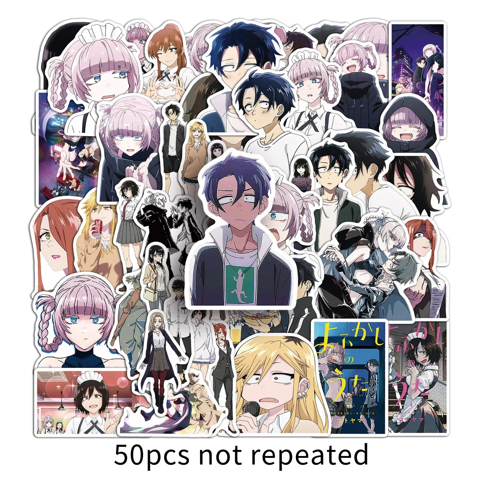 50PCS Love Japanese Comics CALL OF THE NIGHT Stickers Personalized Cartoon Creative Decorative Pencil Box Water Cup Guitar
50PCS Love Japanese Comics CALL OF THE NIGHT Stickers Personalized Cartoon Creative Decorative Pencil Box Water Cup Guitar