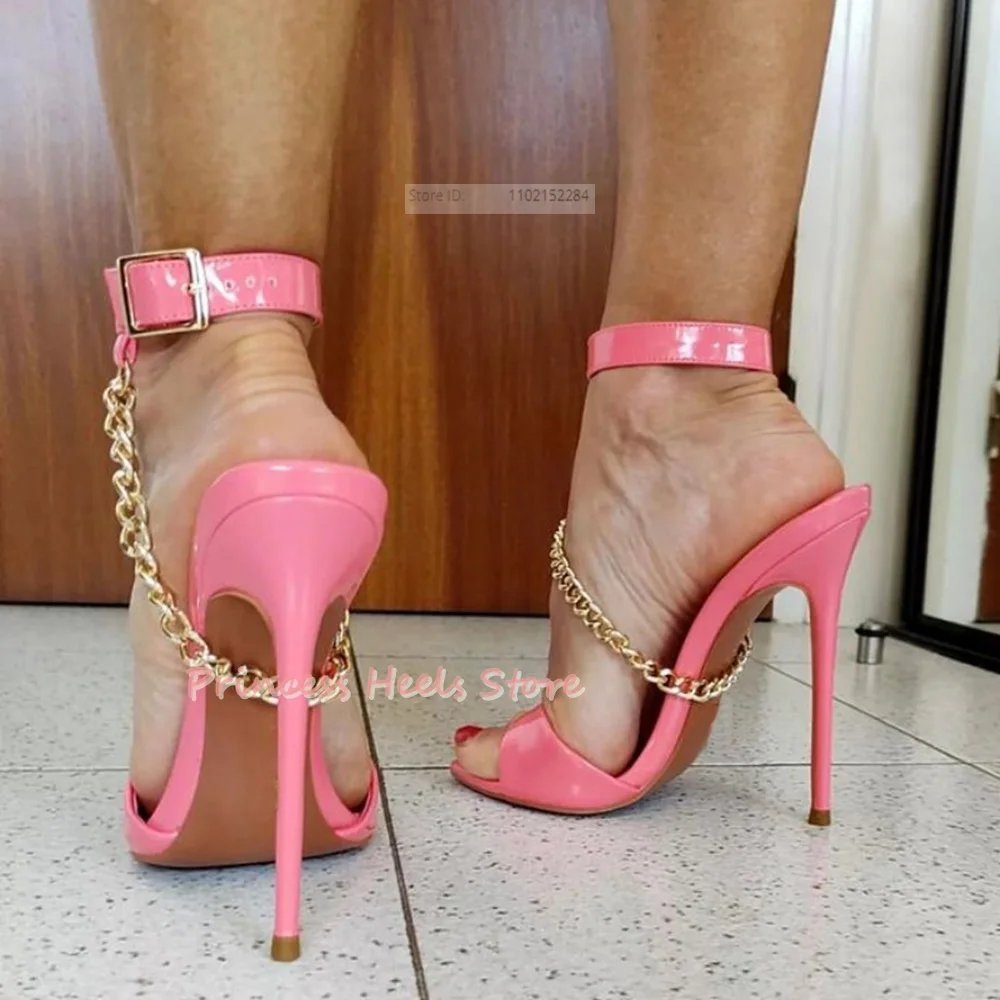 Belt Buckle Chain Two Way Patent Leather Sandals Open Toe Thin High Heels Solid Sandals Ankle Women Shoes Fashion Summer Casual
Belt Buckle Chain Two Way Patent Leather Sandals Open Toe Thin High Heels Solid Sandals Ankle Women Shoes Fashion Summer Casual