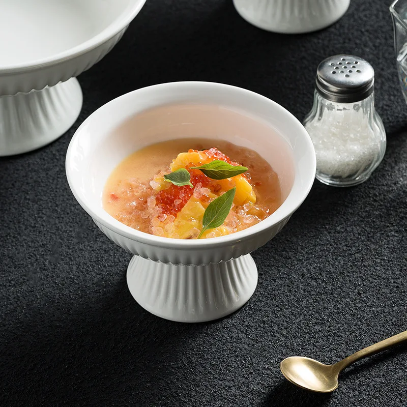 Ceramic Dessert Bowl Ice cream pudding fruit bowl Yogurt bowls high footed snack dish Tray Hotel thick soup bowls Serving plate
Ceramic Dessert Bowl Ice cream pudding fruit bowl Yogurt bowls high footed snack dish Tray Hotel thick soup bowls Serving plate