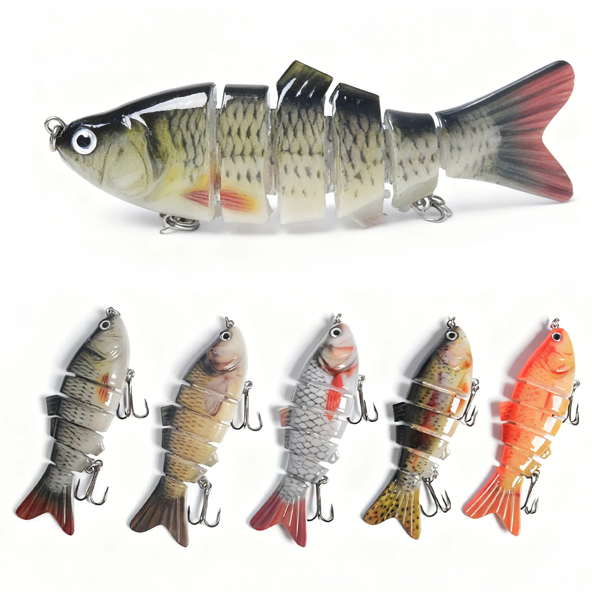 Fengsha 6 Segment Multi Jointed Swimbait Vibration Fishing Lure Boxed Hard Bait Freshwater Saltwater for Bass Perch Pike
Fengsha 6 Segment Multi Jointed Swimbait Vibration Fishing Lure Boxed Hard Bait Freshwater Saltwater for Bass Perch Pike