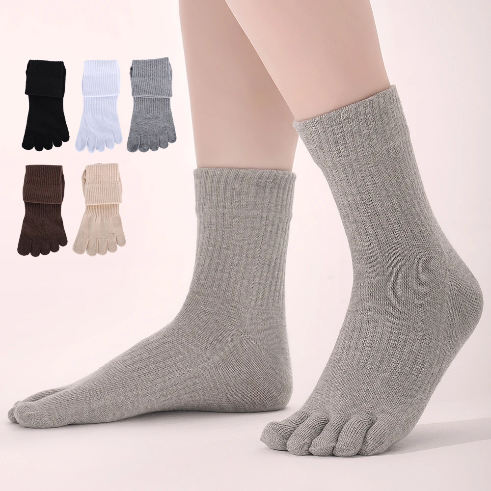 Keeppace 3pair Women's Solid Color Five Toe Socks Home Cotton Soft Breathable Elastic Non-Slip Comfort Toe Separate Finger Socks
Keeppace 3pair Women's Solid Color Five Toe Socks Home Cotton Soft Breathable Elastic Non-Slip Comfort Toe Separate Finger Socks