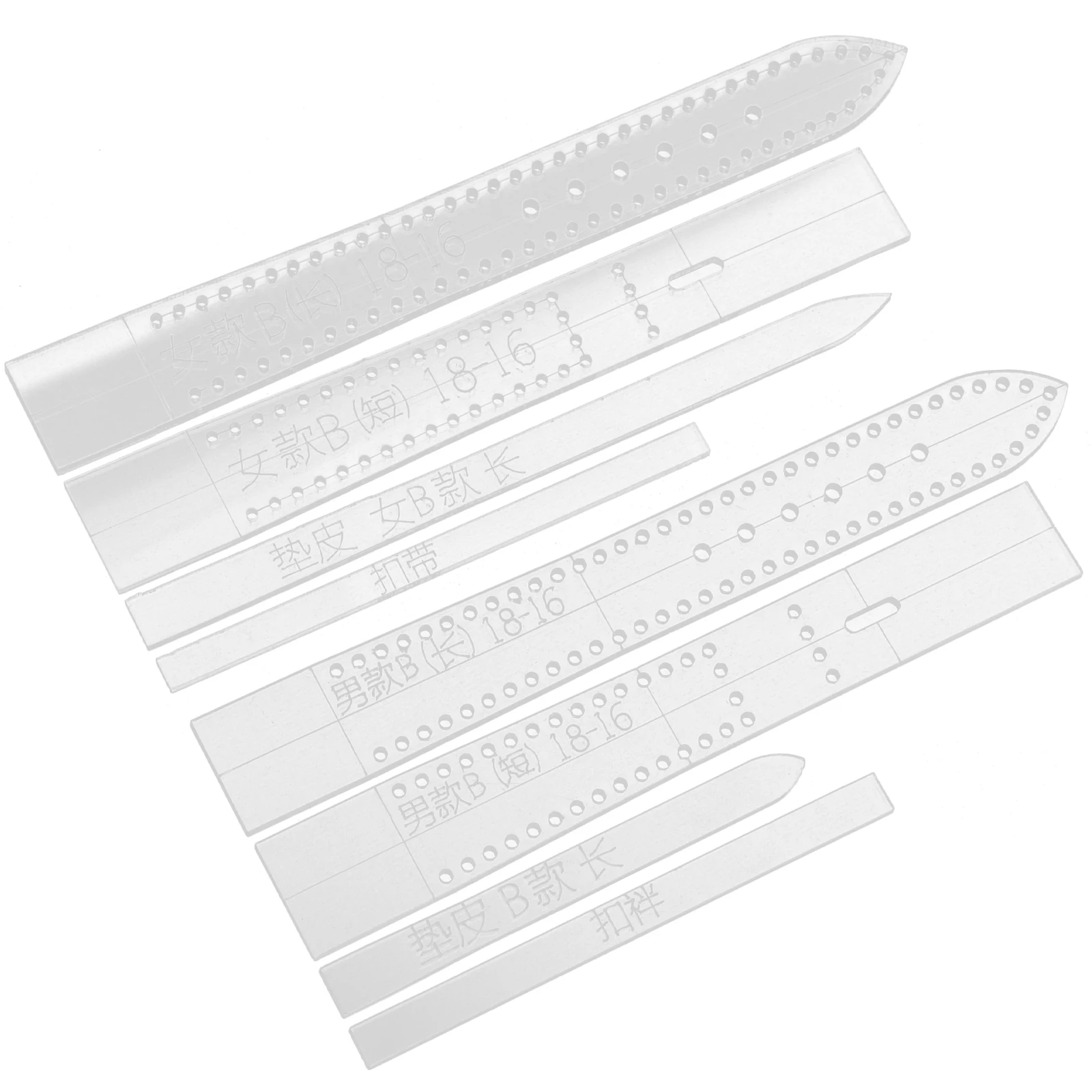 8 pcs Watch Strap Template Clear Acrylic Stencil for Diy Craft Pattern 18mm-16mm Men Women
8 pcs Watch Strap Template Clear Acrylic Stencil for Diy Craft Pattern 18mm-16mm Men Women