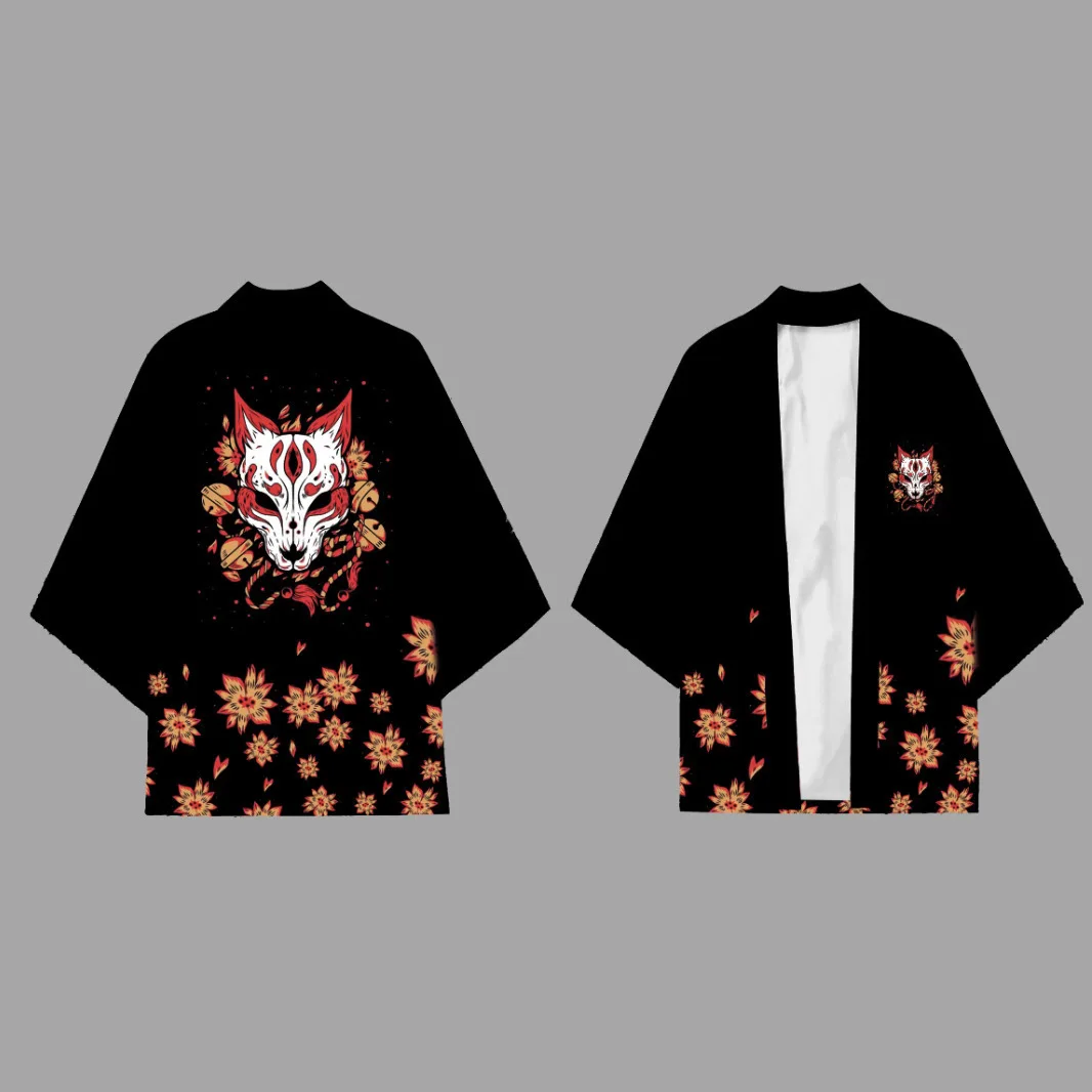 Retro Kimono Open Cardigan Cosplay Mask Couple's Light Summer irt Breathable Loose Fit Youth Casual Animal Print
Retro Kimono Open Cardigan Cosplay Mask Couple's Light Summer irt Breathable Loose Fit Youth Casual Animal Print