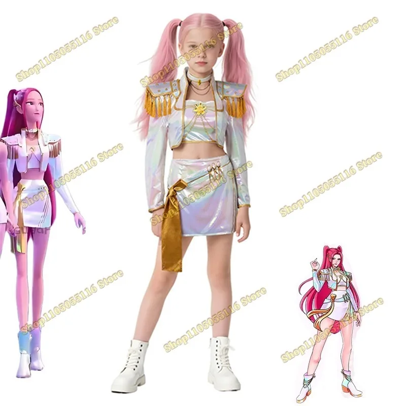 Kpop Demon Hunter Cosplay Costume Wig Huntrix Mira White Suit Korean Wave Superstar Idol Performance Sets Halloween Carnival
Kpop Demon Hunter Cosplay Costume Wig Huntrix Mira White Suit Korean Wave Superstar Idol Performance Sets Halloween Carnival
