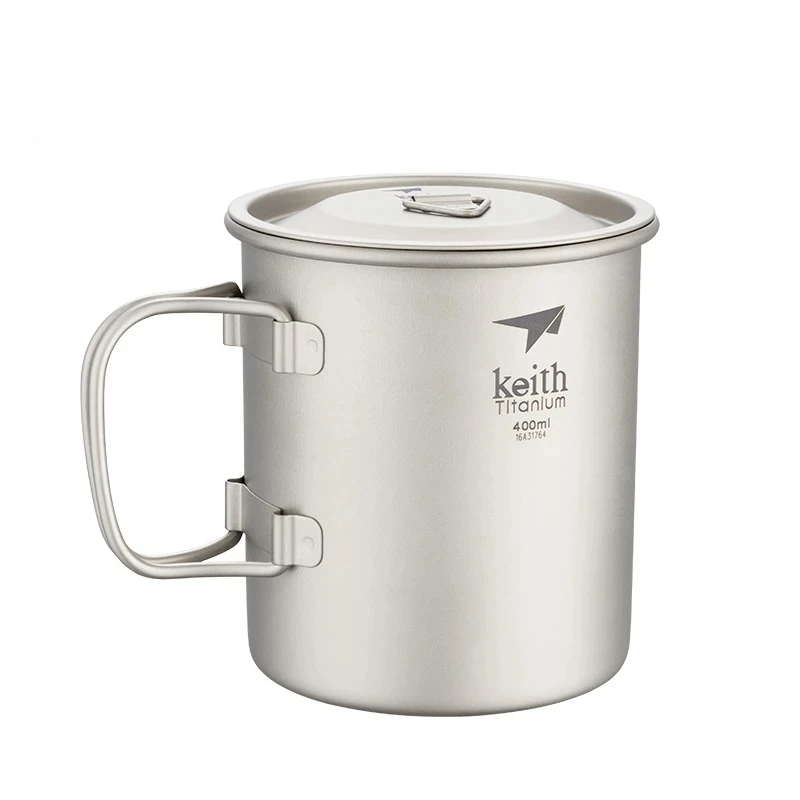 Keith Titanium Cup Titanium Water Mugs Folding Handle Single Wall Cup Outdoor Camping Travel Hiking Cups With Lid 220ml-900ml
Keith Titanium Cup Titanium Water Mugs Folding Handle Single Wall Cup Outdoor Camping Travel Hiking Cups With Lid 220ml-900ml