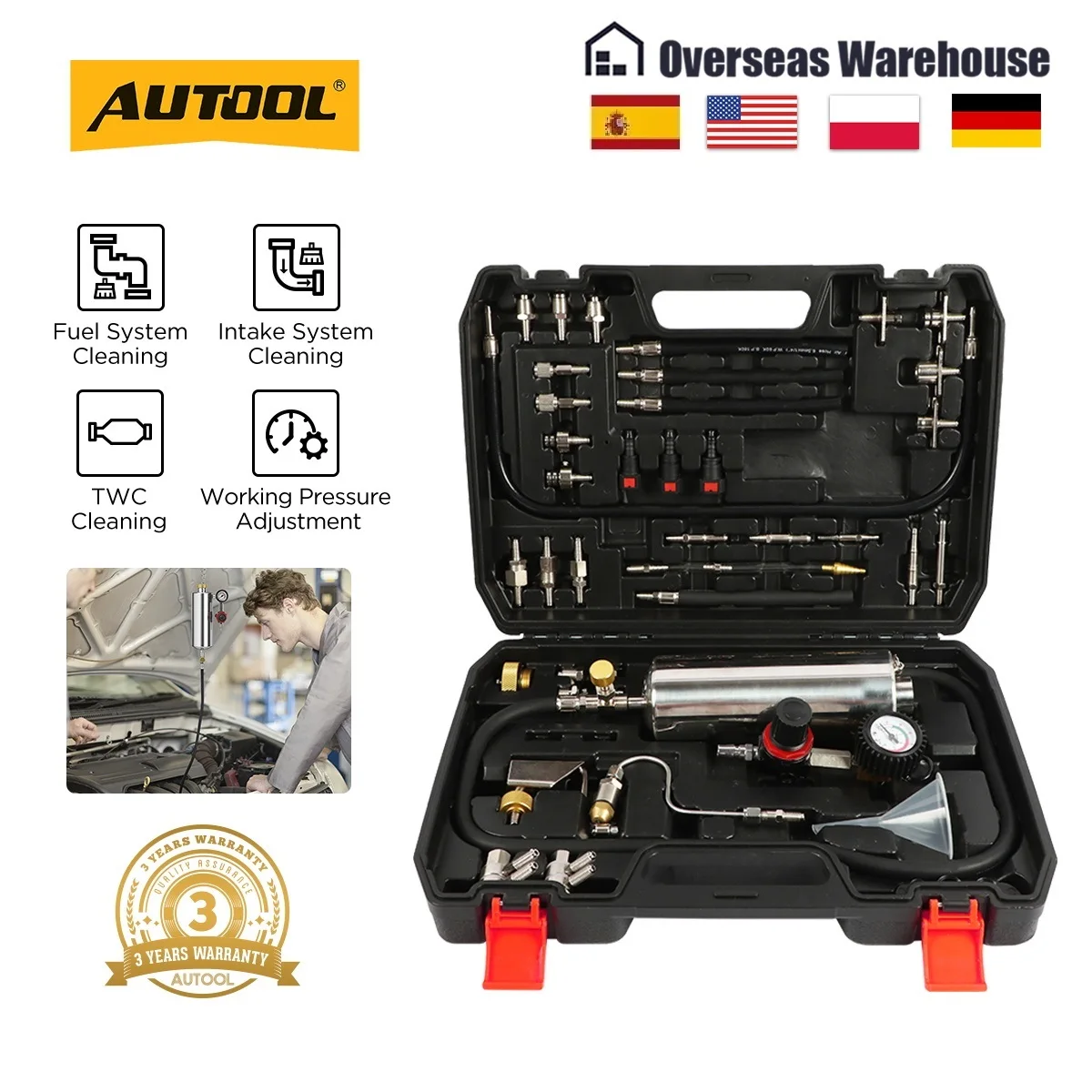 AUTOOL C100 Fuel Cleaning Machine Cleaner Washing Tool C100 Car Non-Dismantle Automotive Throttle Nozzle Injector Cleaning Tool
AUTOOL C100 Fuel Cleaning Machine Cleaner Washing Tool C100 Car Non-Dismantle Automotive Throttle Nozzle Injector Cleaning Tool