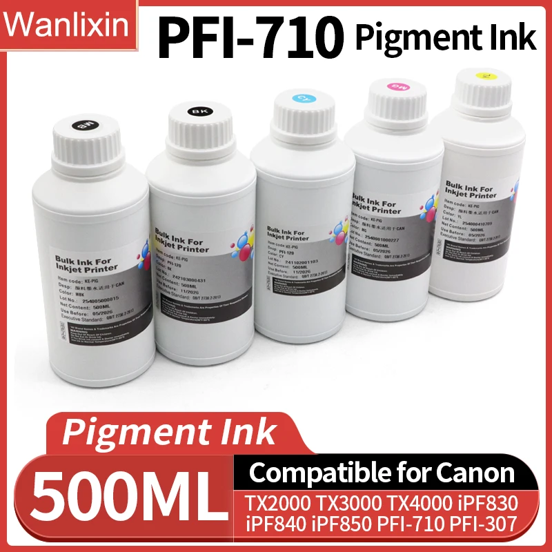 500 мл пигментные чернила PFI-710 PFI-8710 PFI-307 PFI707, совместимые для Canon TX2000 TX3000 TX4000 iPF830 iPF840 iPF850, чернила для принтера
500 мл пигментные чернила PFI-710 PFI-8710 PFI-307 PFI707, совместимые для Canon TX2000 TX3000 TX4000 iPF830 iPF840 iPF850, чернила для принтера