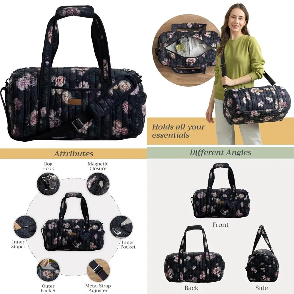 Стеганая дорожная спортивная сумка из хлопка с цветочным принтом — идеально подходит для ночью, поездок на выходные, деловых поездок, семейных каникул
Стеганая дорожная спортивная сумка из хлопка с цветочным принтом — идеально подходит для ночью, поездок на выходные, деловых поездок, семейных каникул