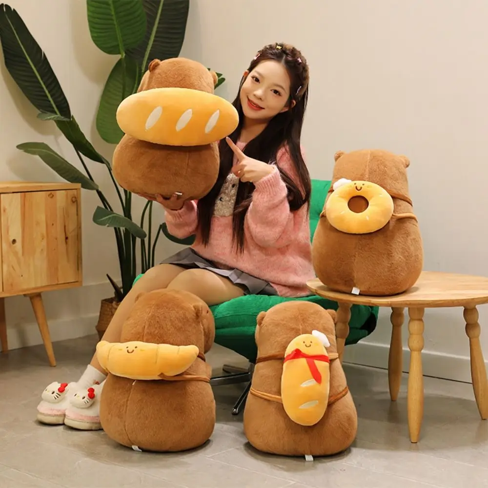 Fluffy Bread Capybara Plush Toys PP Cotton Soft Simulation Capybara Toy 35cm With Croissant Stuffed Capybara Doll Children Girl
Fluffy Bread Capybara Plush Toys PP Cotton Soft Simulation Capybara Toy 35cm With Croissant Stuffed Capybara Doll Children Girl
