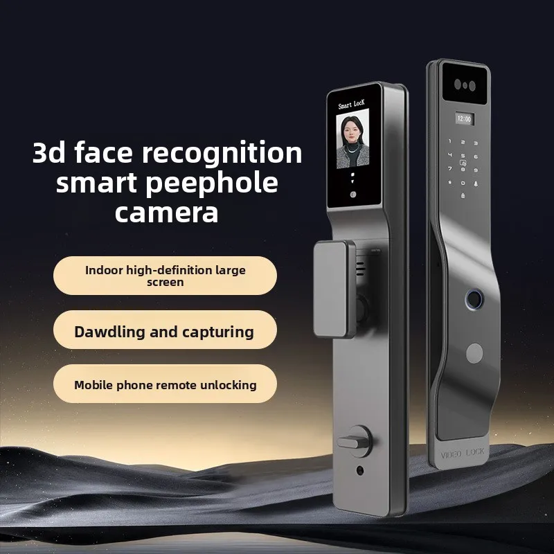 Automatic 3D Facial Recognition Mobile Phone Remote Smart Door Lock Fingerprint Password Unlocking
Automatic 3D Facial Recognition Mobile Phone Remote Smart Door Lock Fingerprint Password Unlocking