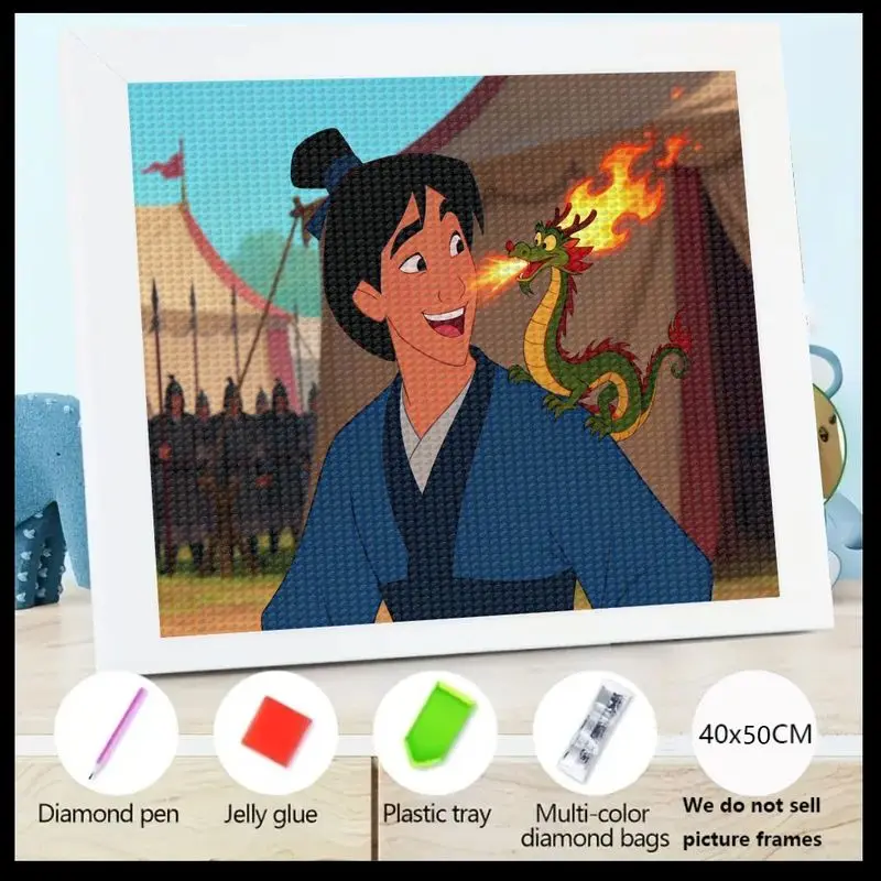1PC Mulan Inspired Li Shang & Mushu Fire Dragon 5D Full Drill Diamond Painting Kit, DIY Crystal Rhinestone Embroidery Art Craft
1PC Mulan Inspired Li Shang & Mushu Fire Dragon 5D Full Drill Diamond Painting Kit, DIY Crystal Rhinestone Embroidery Art Craft
