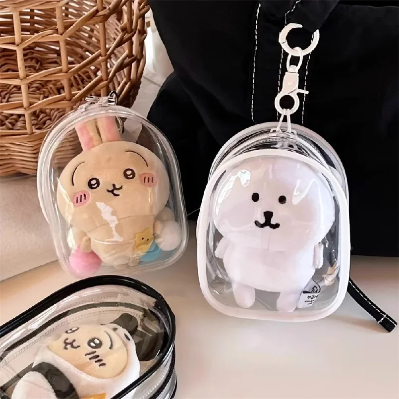12cm PVC Transparent Storage Bag with Keychain Multicolor Cartoon Doll Display Box Dustproof Case Earphones Gift Organizer Bags
12cm PVC Transparent Storage Bag with Keychain Multicolor Cartoon Doll Display Box Dustproof Case Earphones Gift Organizer Bags