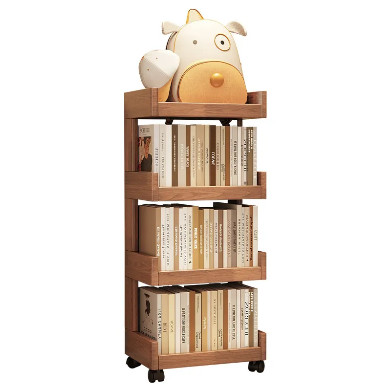 All solid wood small bookshelf shelf, simple and movable living room, children and students put school bag rack
All solid wood small bookshelf shelf, simple and movable living room, children and students put school bag rack