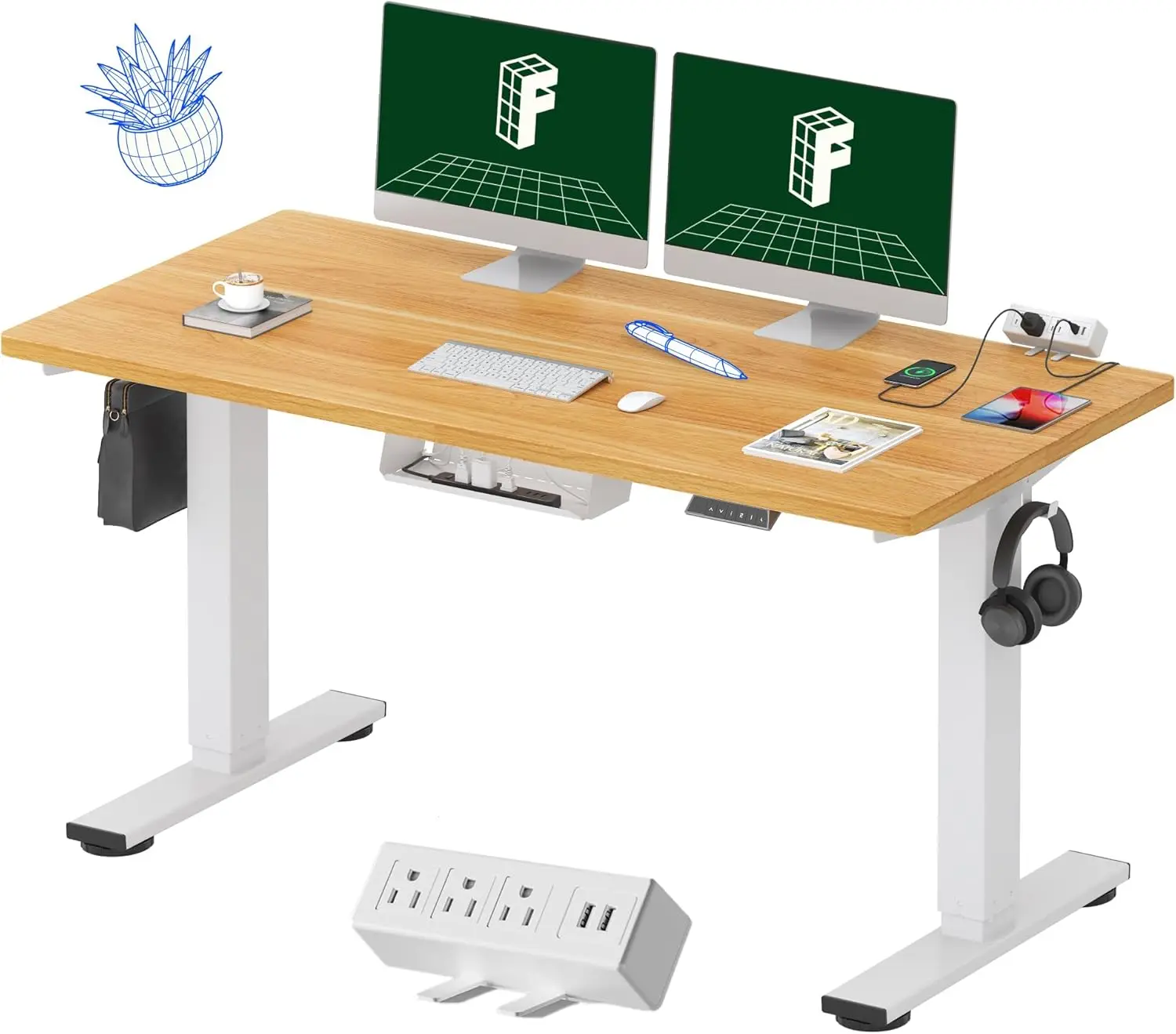 EN2 Whole-Piece Standing Desk with Clamp Power Strip, 55 x 28 Electric Stand Up Height Adjustable Desk with Cable Management (W
EN2 Whole-Piece Standing Desk with Clamp Power Strip, 55 x 28 Electric Stand Up Height Adjustable Desk with Cable Management (W