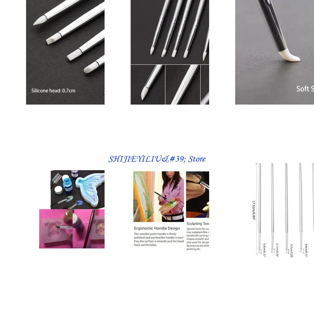 E21F 5 Styles Soft Clay Resin Smearing Sticks Epoxy Resin Coloring Daubed Silicone Pens Color Shaper Sculpting Painting Tools
E21F 5 Styles Soft Clay Resin Smearing Sticks Epoxy Resin Coloring Daubed Silicone Pens Color Shaper Sculpting Painting Tools