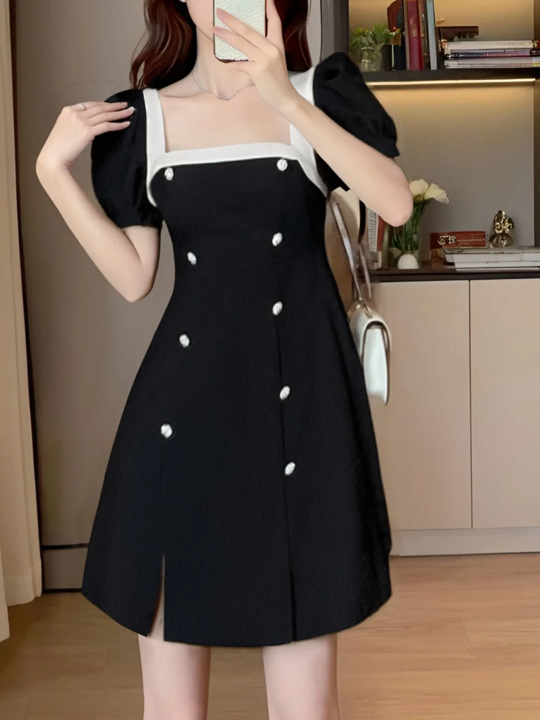 Hebe Style A-Line Skirt Black Slimming High Waist Summer New Arrival Women's Dress French Style Polyester Fiber Short Sl...
Hebe Style A-Line Skirt Black Slimming High Waist Summer New Arrival Women's Dress French Style Polyester Fiber Short Sl...