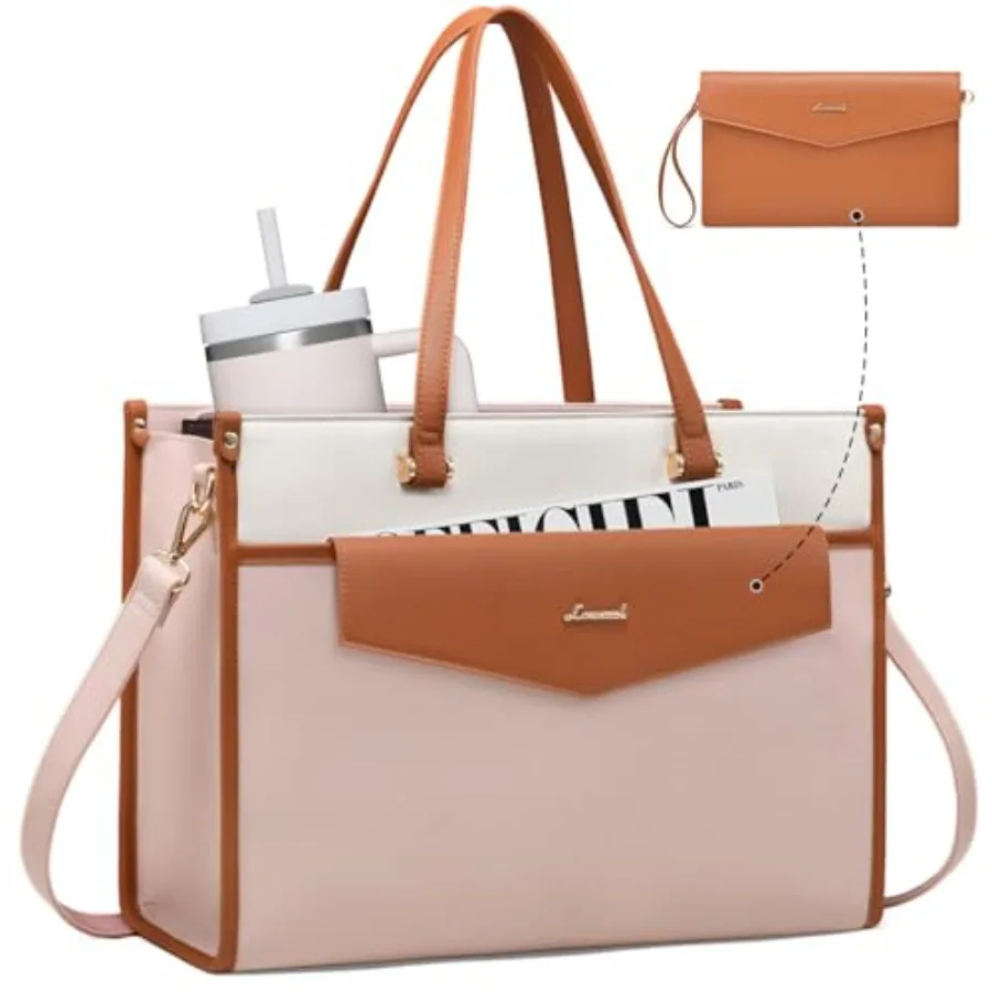 Laptop Bag for Women, 15.6'' Laptop Tote Purse 2-in-1 Professional Work Bag Business Briefcase with Clutch Purse, Waterproof Le
Laptop Bag for Women, 15.6'' Laptop Tote Purse 2-in-1 Professional Work Bag Business Briefcase with Clutch Purse, Waterproof Le