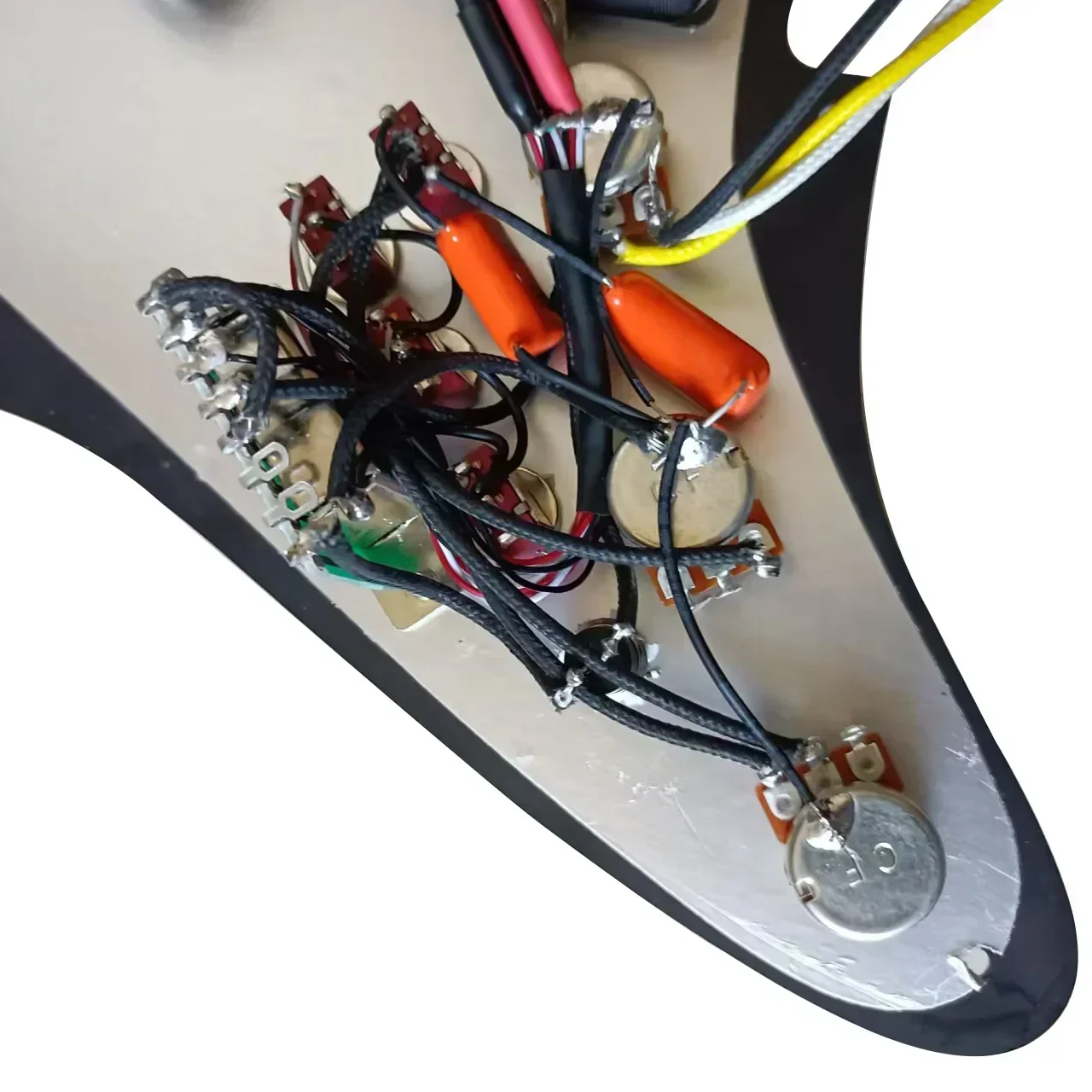 Electric Guitar Prewired Loaded ST Pickguard HSH White Humbucker Alnico V Pickups Set Coil Splitting Switch Guitar Accessories
Electric Guitar Prewired Loaded ST Pickguard HSH White Humbucker Alnico V Pickups Set Coil Splitting Switch Guitar Accessories