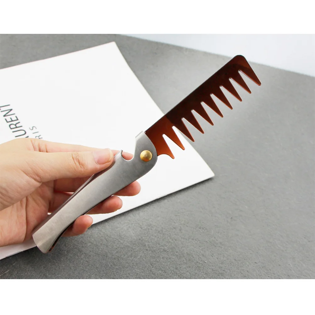 Combs for Men Retro Greasy Hair Stainless-steel Big Back Folding Pocket Metal Black Protable Portable Travel
Combs for Men Retro Greasy Hair Stainless-steel Big Back Folding Pocket Metal Black Protable Portable Travel