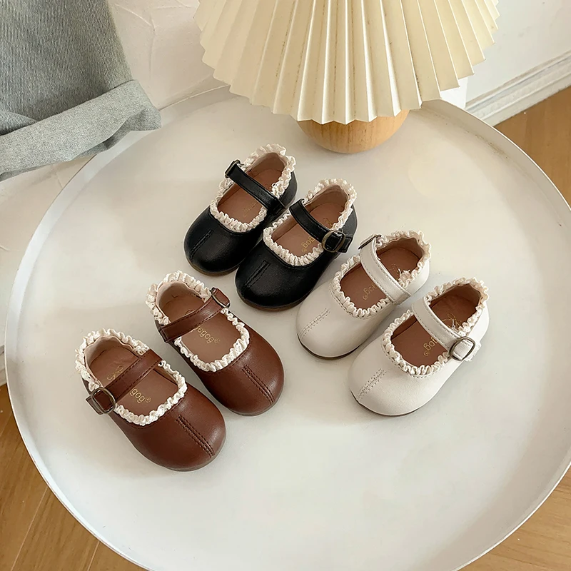 Girls Leather Shoes for Party Wedding Sweet Ruffled Kids Princess Flats Shoes Elegant Pleated Baby First Walker Shoes Size 15-25
Girls Leather Shoes for Party Wedding Sweet Ruffled Kids Princess Flats Shoes Elegant Pleated Baby First Walker Shoes Size 15-25