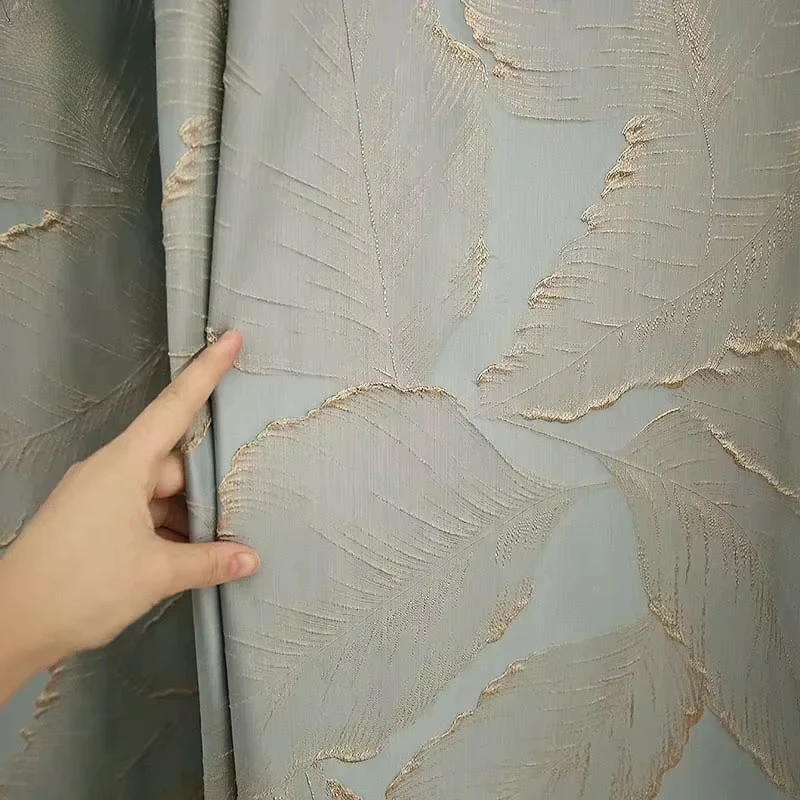 Curtains for Living Room Bedroom Dining Luxury Gold Leaf Modern American High-precision Blue Curtain Fabric Silver Thread Tulle
Curtains for Living Room Bedroom Dining Luxury Gold Leaf Modern American High-precision Blue Curtain Fabric Silver Thread Tulle