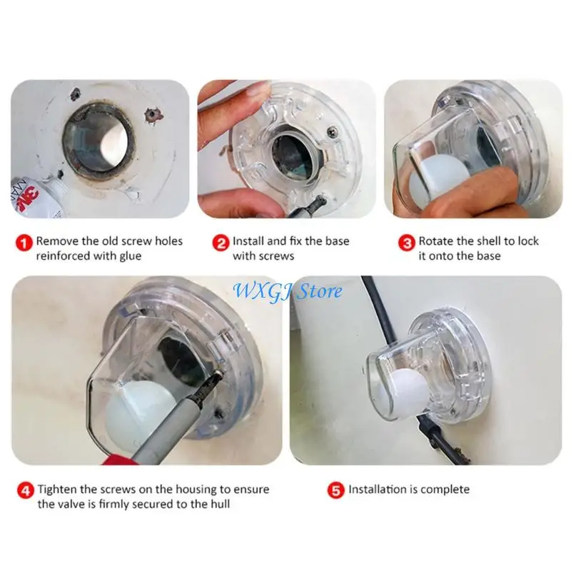 37JE Bailing Ball Scupper Valves Fits Over 1-1/8in Boat Fittings Opening Tubes Marine Valves Ball Drain Plug Replacement
37JE Bailing Ball Scupper Valves Fits Over 1-1/8in Boat Fittings Opening Tubes Marine Valves Ball Drain Plug Replacement