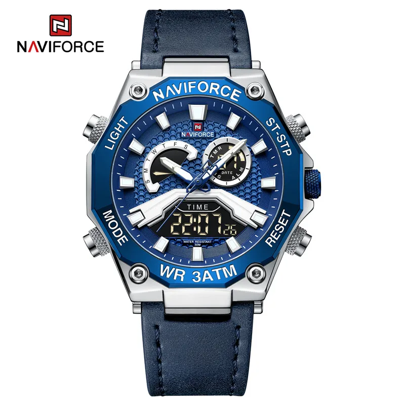 NAVIFORCE New Mens Sport Watches 30m Waterproof Dual Display Digital Male Quartz Chronograph Wristwatch Relogio Masculino 2023
NAVIFORCE New Mens Sport Watches 30m Waterproof Dual Display Digital Male Quartz Chronograph Wristwatch Relogio Masculino 2023