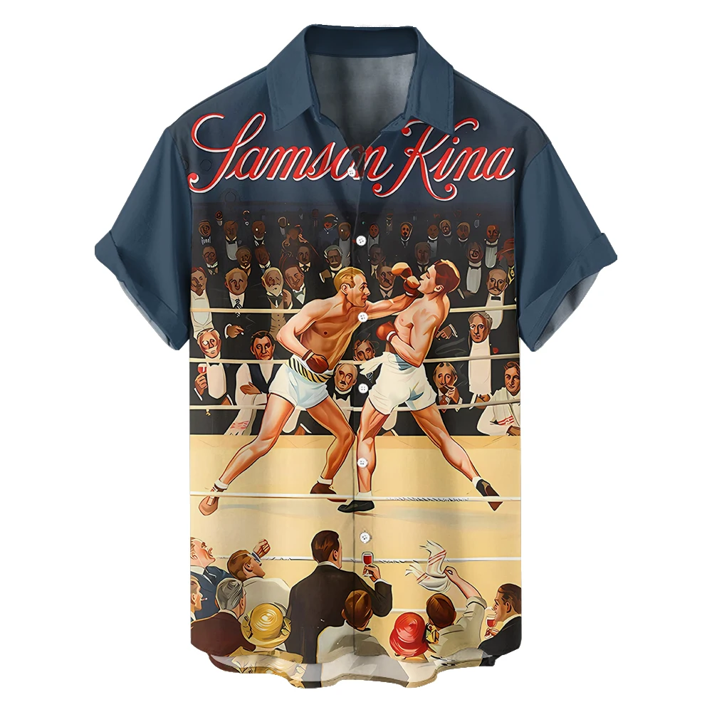 Original summer boxing match Leisure Travel large size short sleeve shirt Hawaiian style digital print loose trend shirt
Original summer boxing match Leisure Travel large size short sleeve shirt Hawaiian style digital print loose trend shirt